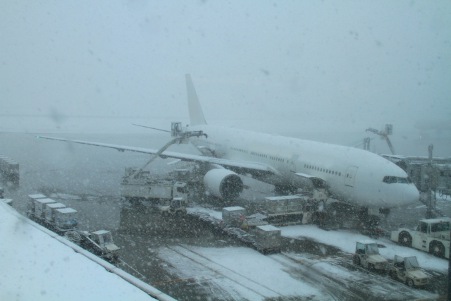 豪雪の空港